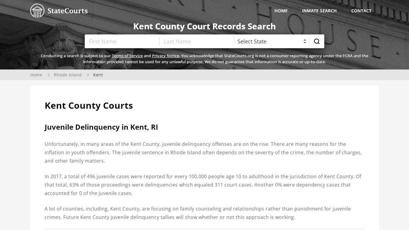 Kent County, RI Courts - Records & Cases - StateCourts